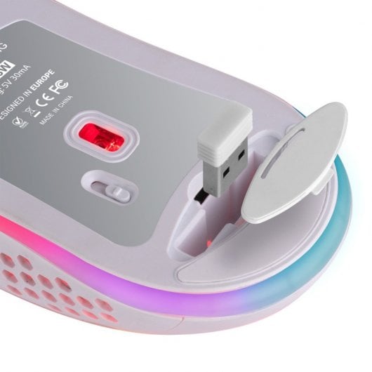 Mars Gaming MMW3 Ratón Gaming Inalámbrico RGB Flow 3200DPI Blanco