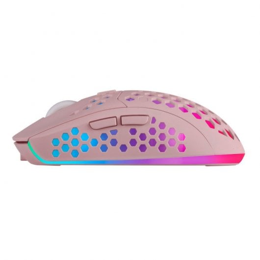 Mouse da gioco wireless Mars Gaming MMW3 RGB Flow 3200 DPI Rosa