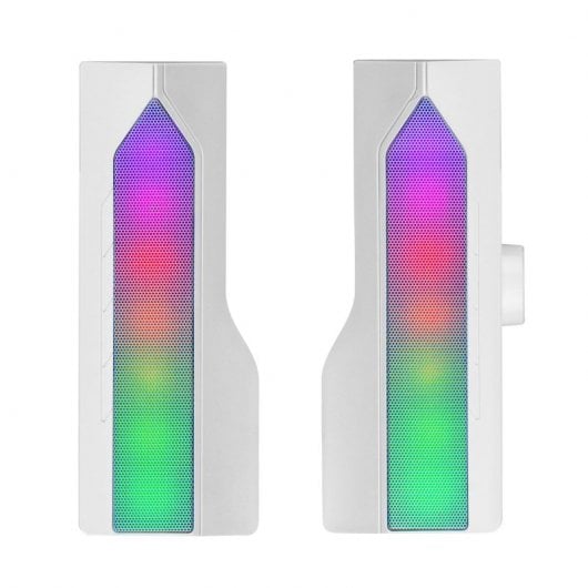 Mars Gaming MSDUOW Soundbar/altoparlanti 2.0 RGB Bluetooth 15W Bianco