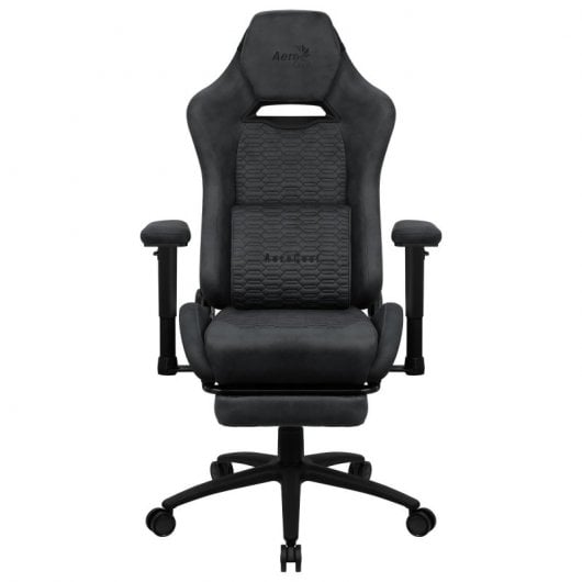 Aerocool Royal AeroSuede Cadeira Gaming com apoio para os pés em cinzento ardósia
