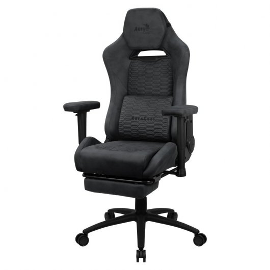 Aerocool Royal AeroSuede Cadeira Gaming com apoio para os pés em cinzento ardósia