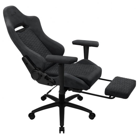 Aerocool Royal AeroSuede Cadeira Gaming com apoio para os pés em cinzento ardósia