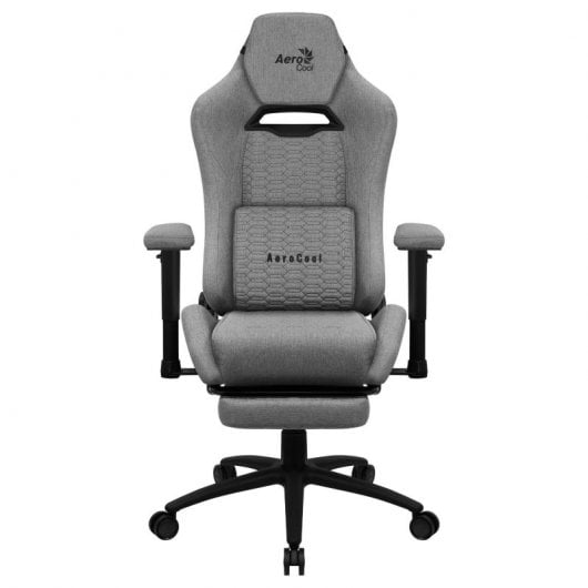 Cadeira para jogos Aerocool Royal AeroWeave com apoio para os pés cinza