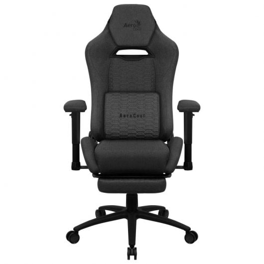 Aerocool Royal AeroWeave Silla Gaming con Reposapiés Negra