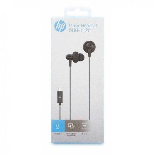 Kopfhörer HP DHH-1126 kabelgebunden USB-C für Anrufe und Musik Schwarz