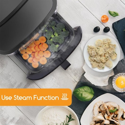 Aigostar Freidora sin Aceite y Vaporera 7L 1900W