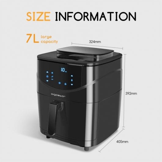 Aigostar Freidora sin Aceite y Vaporera 7L 1900W