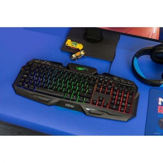 Krom Kustom Licencia Oficial Hot Wheels Pack Teclado RGB + Ratón Óptico RGB 7200 DPI + Alfombrilla
