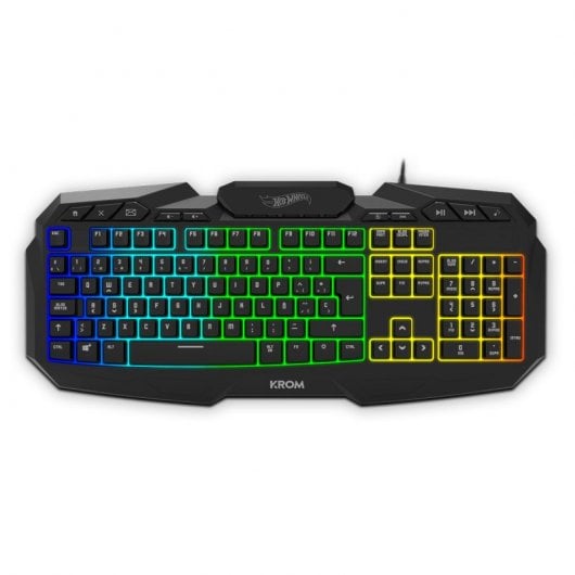 Krom Kustom Licencia Oficial Hot Wheels Pack Teclado RGB + Ratón Óptico RGB 7200 DPI + Alfombrilla