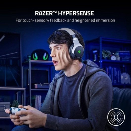 Auriculaires Razer Kaira Pro sans fil Bluetooth Gaming HyperSense micro amovible blancs