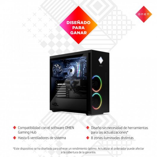 HP OMEN 40L GT21-0005ns AMD Ryzen 7 5800X/16GB/1TB SSD/RTX 3070 Reacondicionado