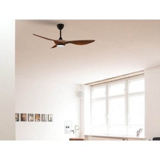 Klassfan Helix Wood Ventilador de Techo DC WiFi con Luz LED y Mando 35W 132cm