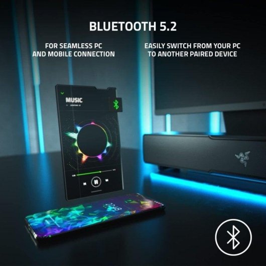 Barre de Son Razer Leviathan V2 7.1 65W Bluetooth RGB Subwoofer THX Spatial Audio