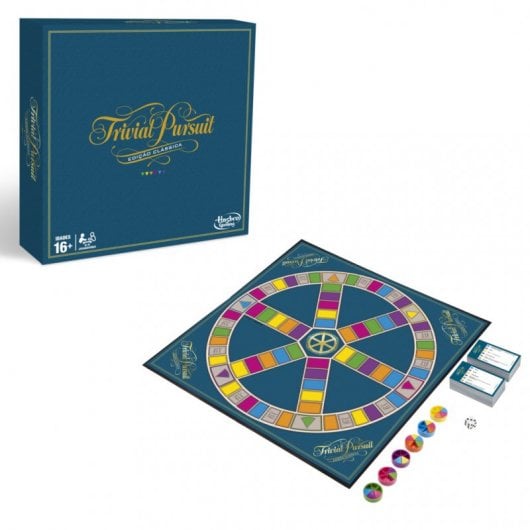 Hasbro Gaming Trivial Clásico Juego de Mesa en Portugués
