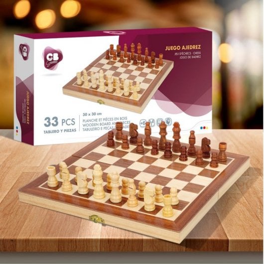 Juegos De Mesa Ajedrez Estuche De Madera Cb Games