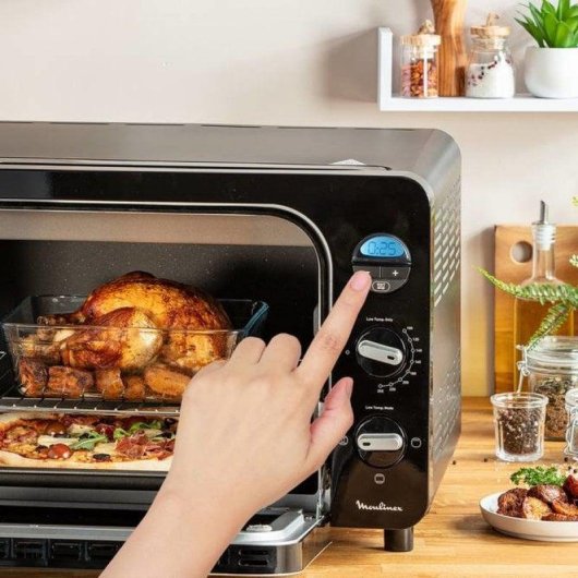 Kompakter Moulinex Delicio OX283810 Tischbackofen 39L 2200W Schwarz mit Grill