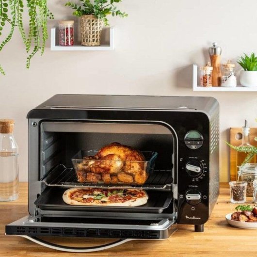 Kompakter Moulinex Delicio OX283810 Tischbackofen 39L 2200W Schwarz mit Grill