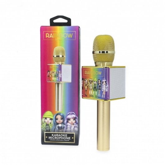 Microfono karaoke per bambini wireless Rainbow High OTL Technologies con altoparlante