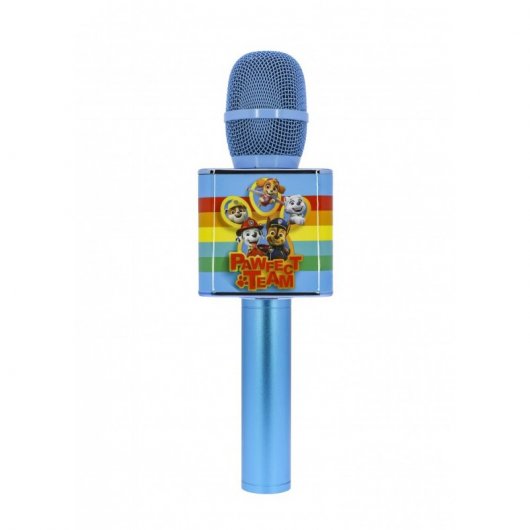 OTL Technologies Paw Patrol Microphone sans fil pour enfants pour karaoké avec haut-parleur bleu