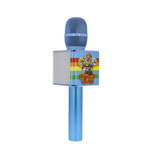 OTL Technologies Paw Patrol Microphone sans fil pour enfants pour karaoké avec haut-parleur bleu