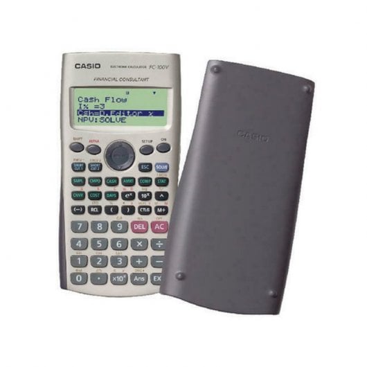 Calculadora Financeira Casio Fc-100v 4 Linhas 10+2 Dígitos Com Capa