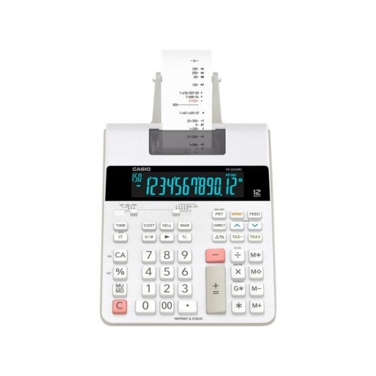 Calculadora Casio Impresora Pantalla Lc Papel 58 Mm Impresion Bicolor Fr-2650rc 12 Digitos