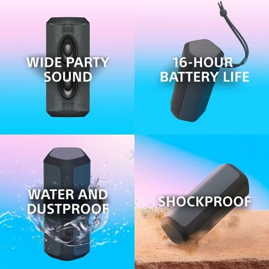 Sony SRS-XE200 Altavoz Bluetooth Portátil Impermeable Gris Claro