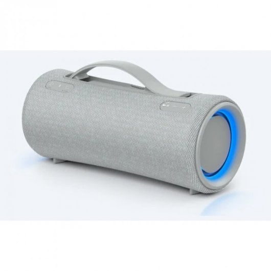 Sony SRS-XG300 - Speaker portatile Bluetooth wireless con suono potente e illuminazione incorporata, adatto per le feste - resistente all'acqua, durata della batteria di 25 ore, ricarica per smartphone e funzione Ricarica Rapida - Grigio Chiaro