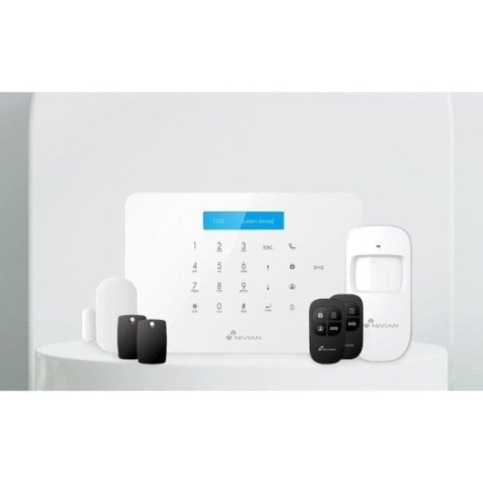 Alarme Nivian Kit GSM Wi-Fi Sans Fil Détecteur Mouvement Intérieur Caméra App