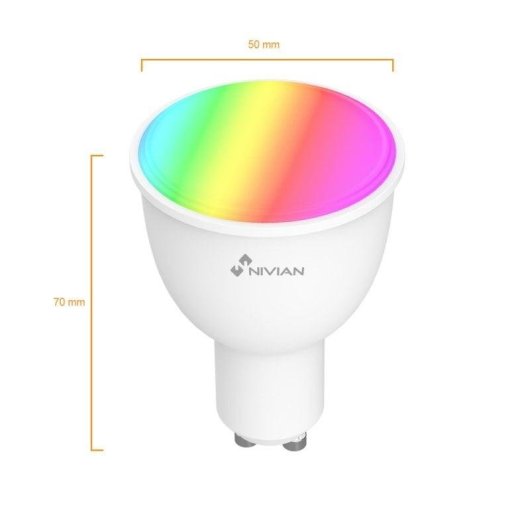 Kit di 3 Lampadine Intelligenti GU10 RGB Nivian