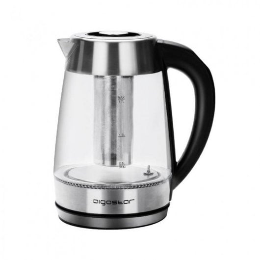Aigostar Cris Hervidor de Agua con Infusor 1.7L 2200W Plata/Negro