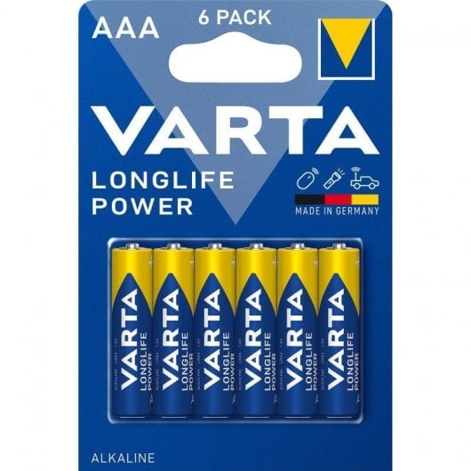 Batterie Varta Longlife Power AAA 6 Stück Alkali 1,5 V Blau/Marine