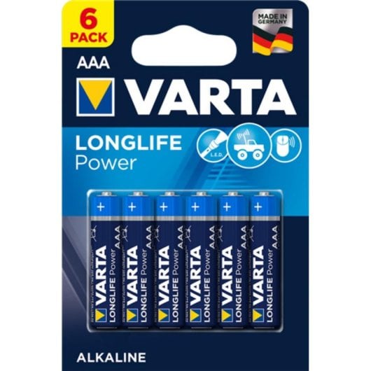 Batterie Varta Longlife Power AAA 6 Stück Alkali 1,5 V Blau/Marine