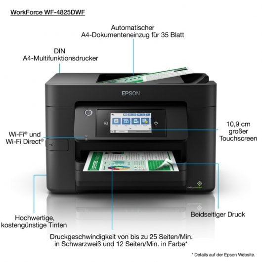 Stampante WiFi multifunzione a colori Epson Workforce Pro WF-4825DWF