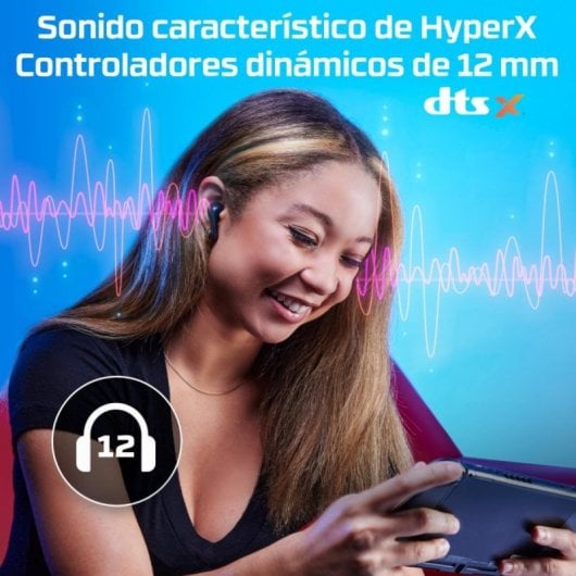 Kopfhörer HyperX Cloud Mix Buds kabellos 2,4 GHz Bluetooth Gaming mit Mikrofon Schwarz