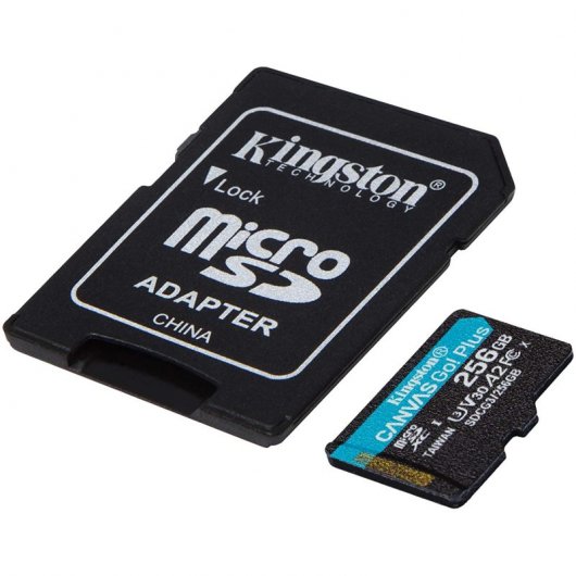 Kingston Canvas Go! Plus MicroSDXC 256GB UHS-I U3 V30 Clase 10