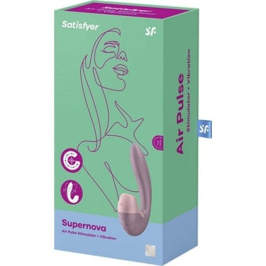 Vibrador Insertable Doble Air Pulse Satisfyer Supernova Rosa