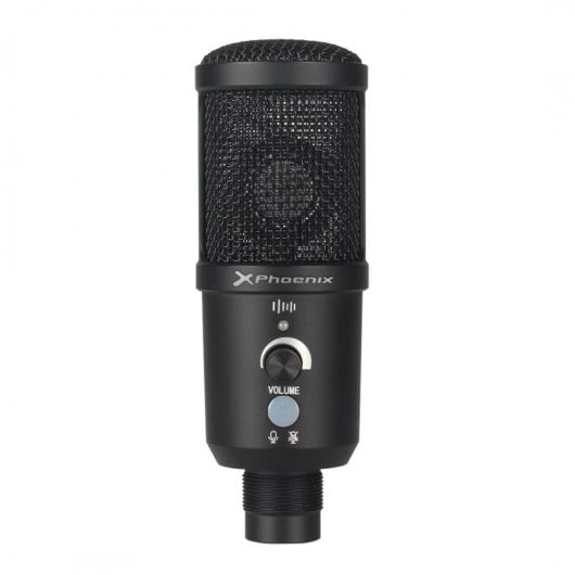 Phoenix Streamcast Pro U Micrófono Streaming Cardioide con Brazo Extensible