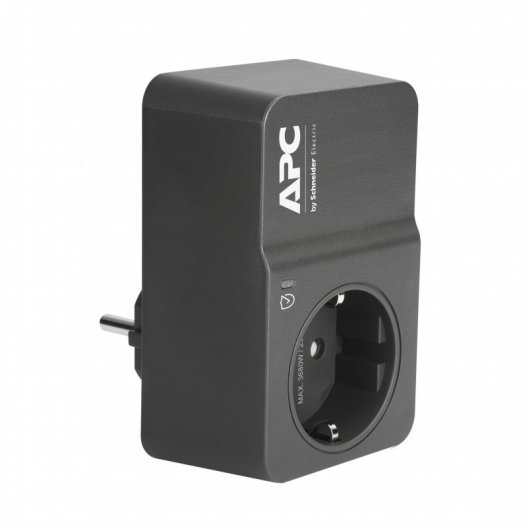 APC Essential SurgeArrest Adaptador Schuko con Protección 1 Toma Negro