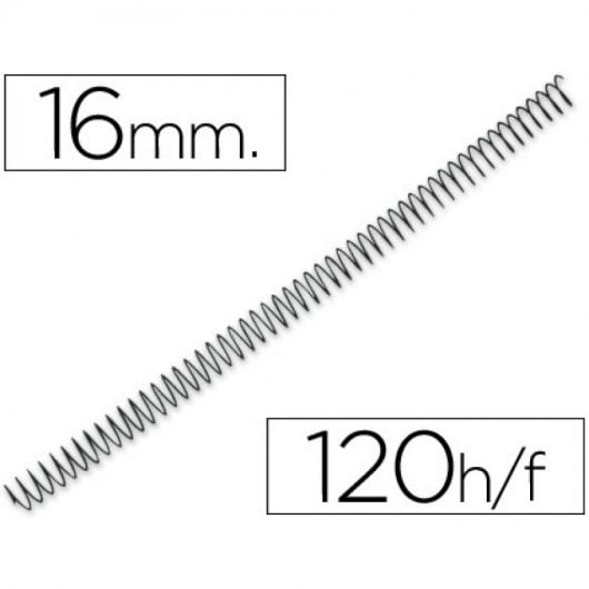 Espiral Metalico Q-connect 56 4:1 16mm 1,2mm Caja De 100 Unidades