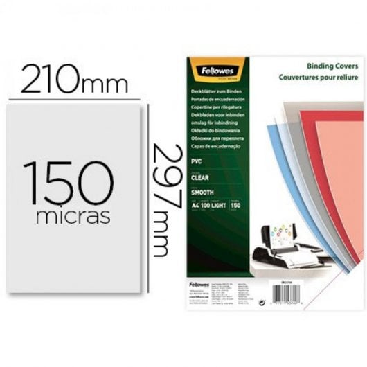 Fellowes 5376001 cartellina A4 PVC Trasparente 100 pz