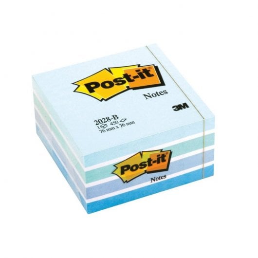 Blocco Post-it Removibile Cubo 450 Fogli Blu Pastello 76x76 Mm
