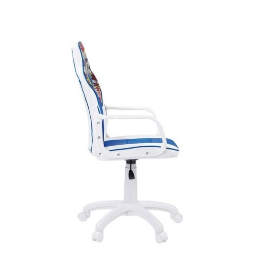 Silla Gamer DRW Sticker Blanco-Azul