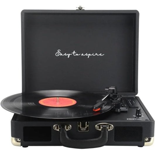 Tocadiscos Prixton VC400 6W Bluetooth Tração Correia USB MicroSD Vintage