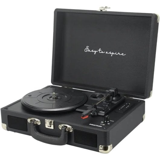 Tocadiscos Prixton VC400 6W Bluetooth Tração Correia USB MicroSD Vintage