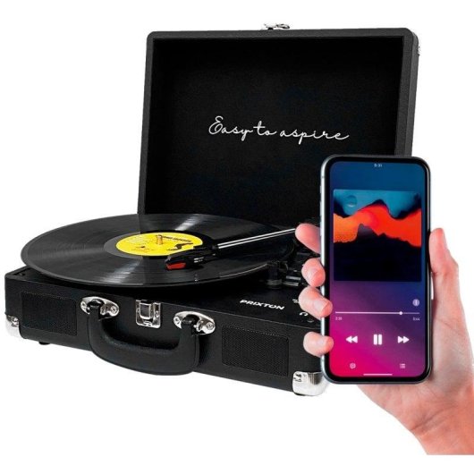 Tocadiscos Prixton VC400 6W Bluetooth Tracción Correa USB MicroSD Vintage