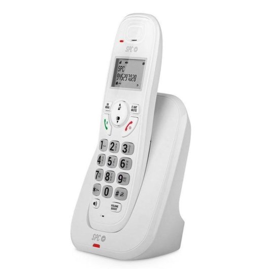 Teléfono Fijo Inalámbrico SPC Kairo Teclas Grandes Blanco