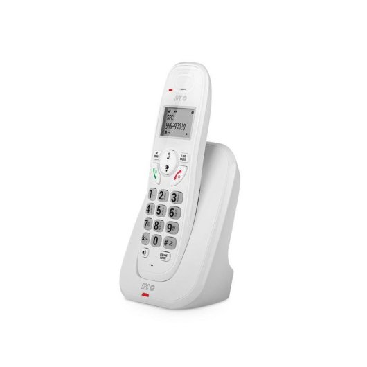 Teléfono Fijo Inalámbrico SPC Kairo Teclas Grandes Blanco