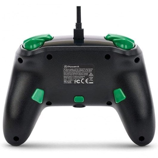 Comando com Fio PowerA 1516984-01 Heroic Link Nintendo Switch Branco Verde