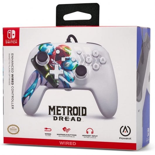 Power A Comando com Cabo Metroid Dread para Nintendo Switch